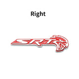 Dodge SRT Metal Car Front Grille Emblem Auto Body Side Sticker Decal