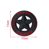 Jeep TEXAS Edition Metal Car Body Side Fender Sticker Decal Auto Trunk Emblem Badge