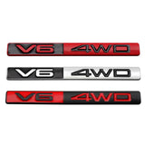 Car Trunk Badge Emblem Sticker for Toyota V6 4WD Reiz RAV4 Aygo Avensis Auto Whole Body Decal Exterior Accessories