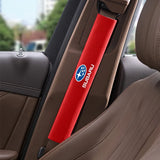 2pcs 33cm Subaru Logo Suede Car Seat Safety Belt Pads Shoulder Protection Cover