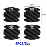 Toyota Carbon Fiber Car Door Bowl Handle Anti-collision Protective Stickers Scratches Film