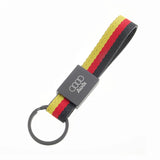 Audi Car Logo Metal Nylon Webbing Keyring
