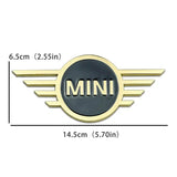 14.5*6.5CM Metal Car Front Cover Sticker For MINI Cooper