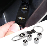 4pcs/set Chrysler Mopar Car Air Valve Stem Cap Auto Tyre Valve Covers with Keychain