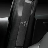 2pcs/set Mitsubishi Suede Car Safety Belt Pads Shoulder Covers