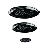 3pcs Stainless Steel Car Steering Wheel Sticker Auto Front Head Decal Rear Emblem Badge for Ford Focus Edge STline Territory Mondeo TAURUS Escort Everest Decoration