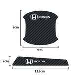 Honda Luminous Carbon Fiber Car Door Bowl Handle Anti-collision Protective Stickers Scratches Film