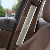 2pcs 33cm Audi Logo Suede Car Seat Safety Belt Pads Shoulder Protection Cover