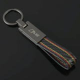 Audi RS Sline Leather Keychain Car Logo Keyring