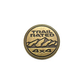 Jeep TRAIL RATED 4X4 Logo Metal Car Body Side Fender Sticker Rear Decal Auto Front Grille Emblem Badge