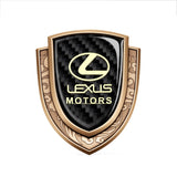 Lexus Metal Carbon Fiber Shield Car Rear Sticker Auto Window Emblem Badge Decal