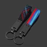 BMW M Power Logo Nylon Oxford Webbing Car Keychain Keyring