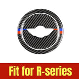 Carbon Fiber Car Steering Wheel Stickers Auto Decal Decoration for Mini Cooper