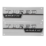 1Pair Mercedes Benz TURBO 4MATIC 14-16 ABS Car Rear Sticker