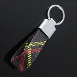 Mercedes Benz AMG Oxford Webbing Metal Car Keychain Auto Key Chain Ring