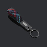 BMW M Power Car Keychain Holder Oxford Webbing Keyring Pandant