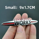 Car Rear Badge Sticker Side Fender 3D Emblem Accessories for John Cooper Works R50 R52 R53 R55 R56 F54 F55 F56 F60