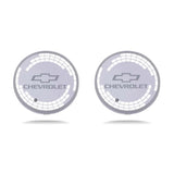 2pcs Chevrolet Logo Car Water Coasters 7-color LED Light Cup Mat Holder