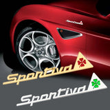 Alfa Romeo Sportiva Clover Logo Metal Car Side Body Sticker Decal Emblem Badge