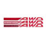 Subaru SYMMETRICAL AWD Logo Metal Letter Car Rear Sticker Decal Emblem Badge