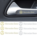 3pcs Aluminum Alloy Mercedes Benz Car Stickers Decal