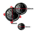 3pcs Skoda ABS Car Front Hood Emblem Rear Badge Sticker Steering Wheel Decal