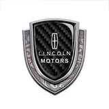 Lincoln Metal Carbon Fiber Shield Car Rear Sticker Auto Window Emblem Badge Decal