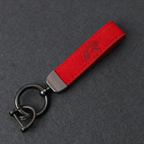 Volkswagen VW R Logo Suede Metal Car Keyring Pendant