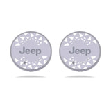 2pcs Jeep Logo Car Water Coasters 7-color LED Light Cup Mat Holder