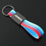 BMW M3 M5 Metal Leather Car Keychain Keyring Key Pendant