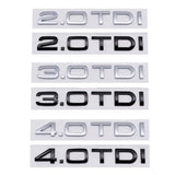 Audi 2.0TDI 3.0TDI 4.0TDI Car Rear Sticker Trunk Emblem Badge Decal