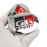 Aluminium Alloy Car Steering Wheel Center Sticker for  GR Sport Corolla Rav4 Auris Yaris Prius C-HR Trunk Side Badges