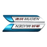 2pcs Honda Mugen Logo Metal Car Side Sticker Emblem Badge Decal Auto Body Decoration