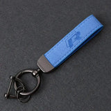 Volkswagen VW R Logo Suede Metal Car Keyring Pendant
