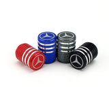 4pcs/set Mercedes Benz Metal Car Wheel Tire Valve Stem Caps Covers