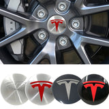 4pcs/set 56mm/65mm Tesla Car Wheel Center Hub Sticker Decal