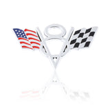 Chevrolet V8 Flag Metal Car Rear Sticker Decal Auto Trunk Emblem Badge