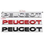 15.7x1.6cm Peugeot Metal Car Rear Sticker Decal Emblem Badge