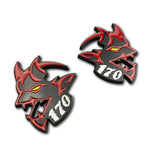 2pcs Dodge Demon 170 Metal Car Rear Sticker Body Badge Emblem