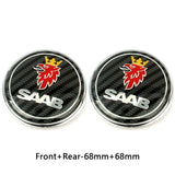 68MM SAAB SCANIA Logo ABS Car Front Bonnet Emblem Badge Rear Sticker Decal
