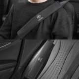2pcs 33cm MG Logo Suede Car Seat Safety Belt Pads Shoulder Protection Cover