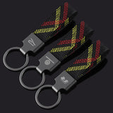 Volkswagen VW R Logo Oxford Webbing Car Keychain Pendant Key Chain Holder