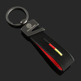 Volkswagen VW R Logo Suede Car Keychain Pendant Key Chain Holder