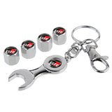 4pcs/set Toyota GR Logo Car Air Valve Stem Cap Auto Tyre Valve Covers with Wrench