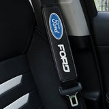 2pcs Ford Leather Car Seat Belt Pad Covers Shoulder Pads