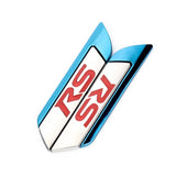 2pcs Honda RS Logo Metal Car Side Sticker Emblem Badge Decal Auto Body Decoration