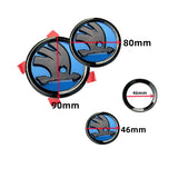 4pcs Skoda ABS Car Front Hood Emblem Rear Badge Sticker Steering Wheel Decal