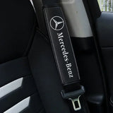 2pcs Mercedes Benz Leather Car Seat Belt Pad Covers Shoulder Pads