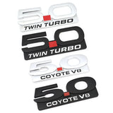 Ford 3.7 5.0 Logo Metal Car Rear Sticker Body Emblem Badge Decal