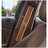 2pcs 33cm Mazda Logo Suede Car Seat Safety Belt Pads Shoulder Protection Cover